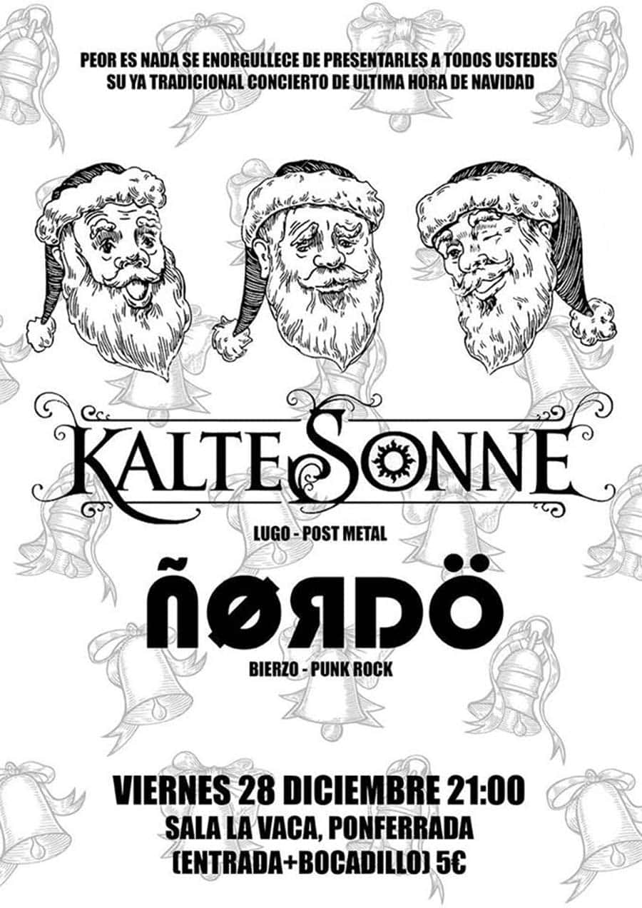 cartel concierto pero es nada concierto ultima hora de navidad la vaca ponferrada el bierzo