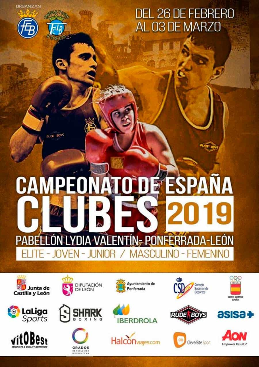 cartel campeonato19 espana clubes boxeo ponferrada el bierzo