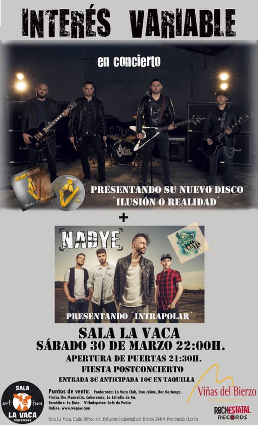 cartel concierto interes variable nadye la vaca ponferrada el bierzo