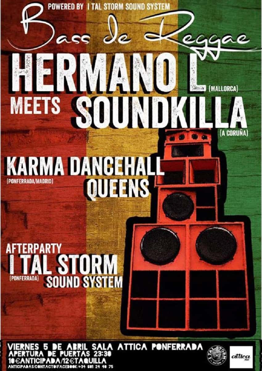 cartel bass reggaer attica ponferrada el bierzo