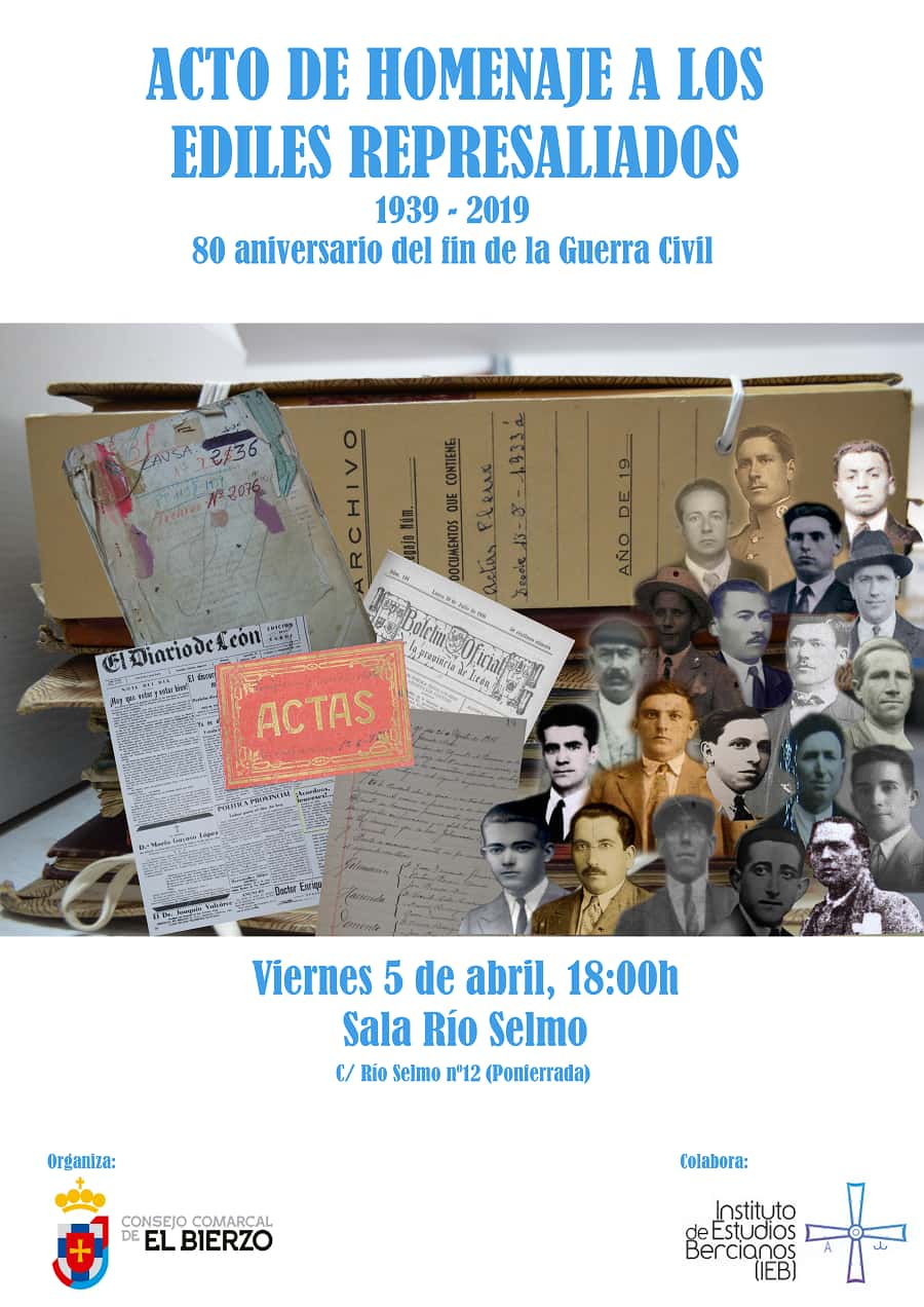 cartel acto homenaje ediles represariados consejo comarcal el bierzo ponferrada