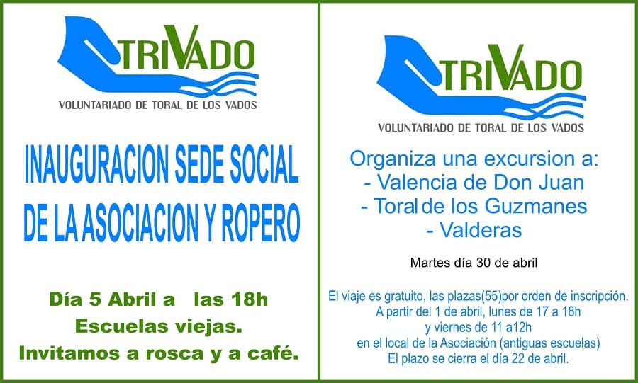 cartel inaugacion local asociacion trivado villafranca del bierzo