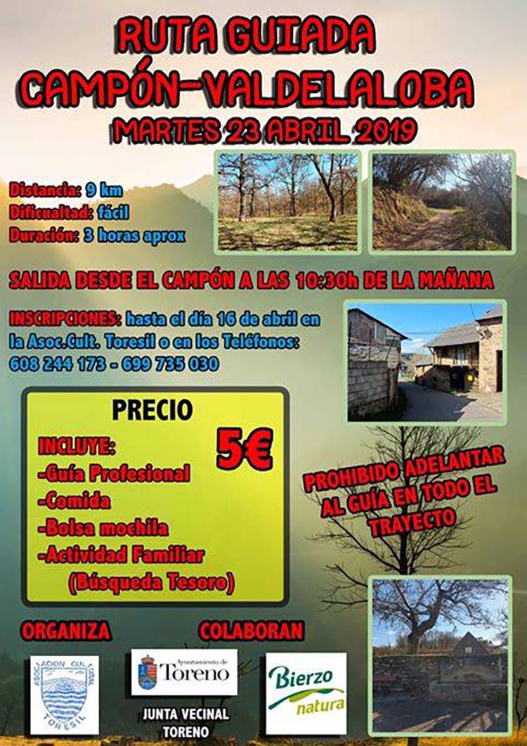 cartel ruta campon valdelaloba toreno el bierzo