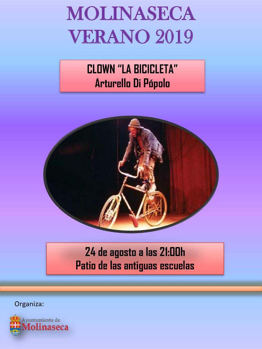 cartel clown bicicleta molinaseca el bierzo
