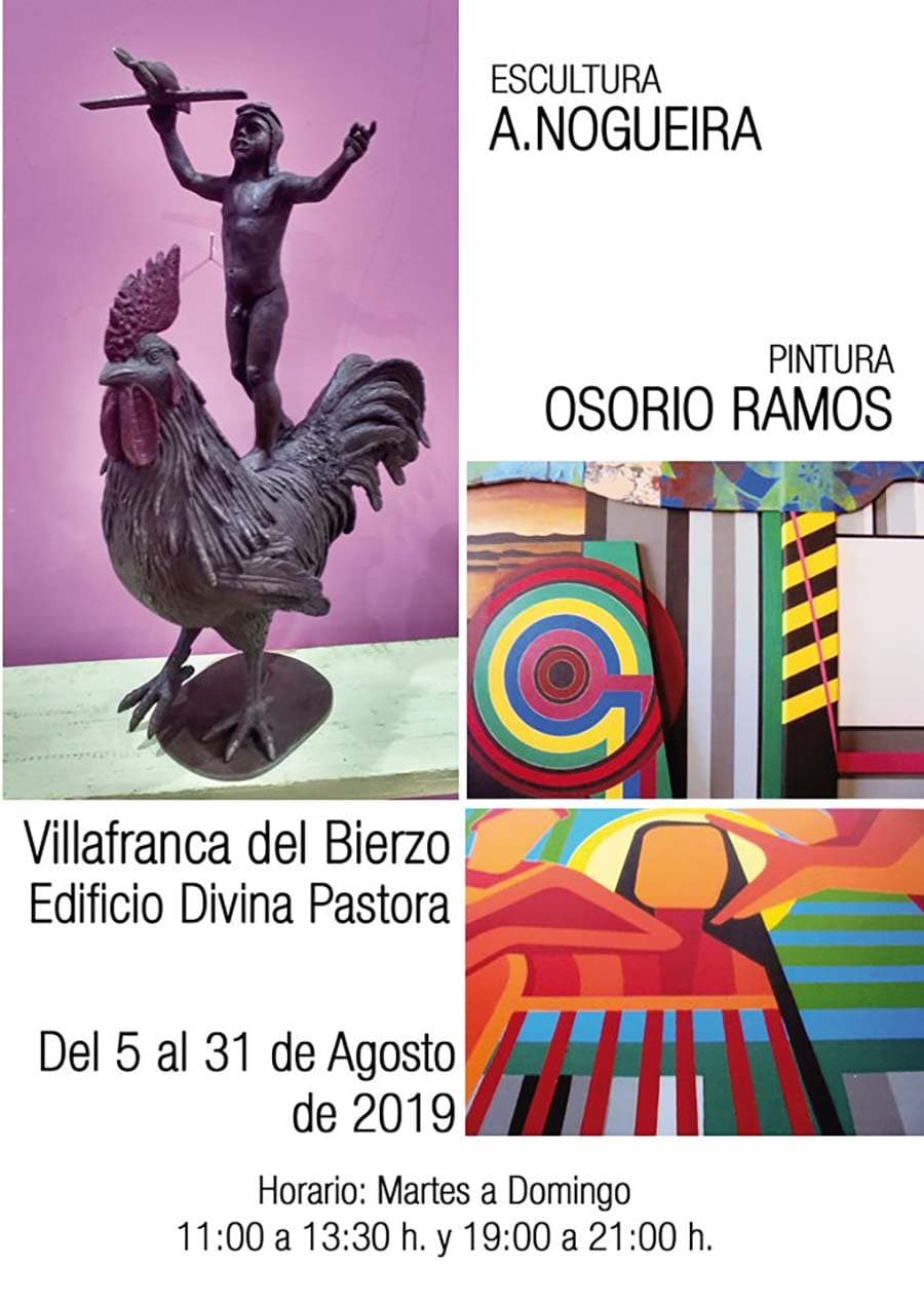cartel expo escultura pintura nogueira ossorio ramos villafranca del bierzo