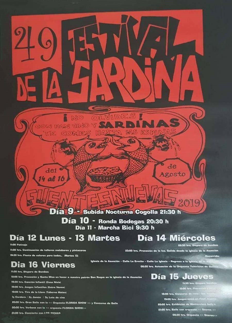 cartel festival sardina fuentesnueva el bierzo