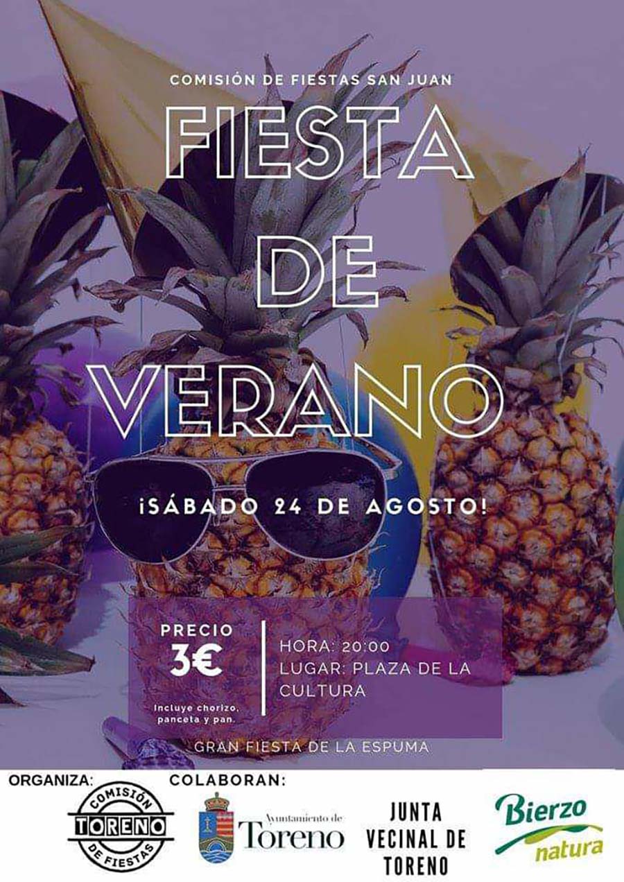 cartel fiesta de verano toreno el bierzo