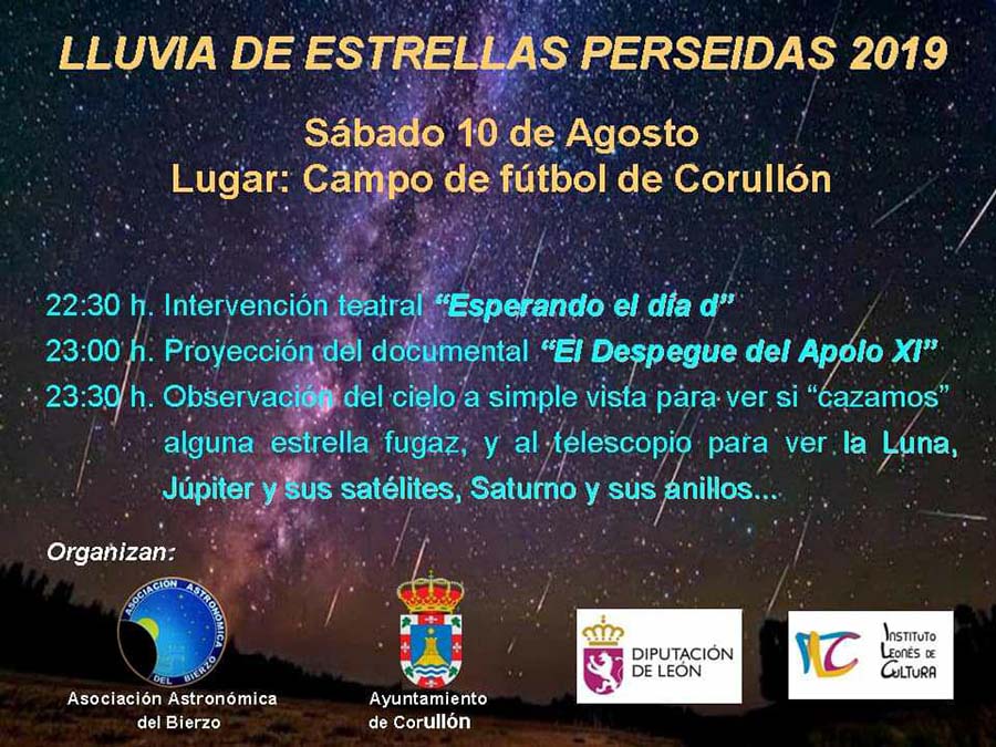 cartel observatorio perseidas corullon el bierzo