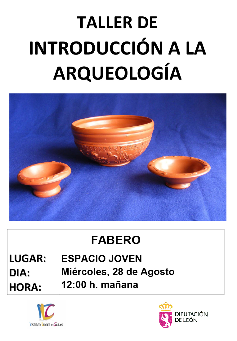 cartel taller arqueologia fabero el bierzo